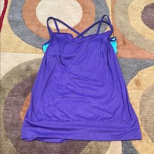 Women's Lucy Athletic Purple/Green Top, Size M